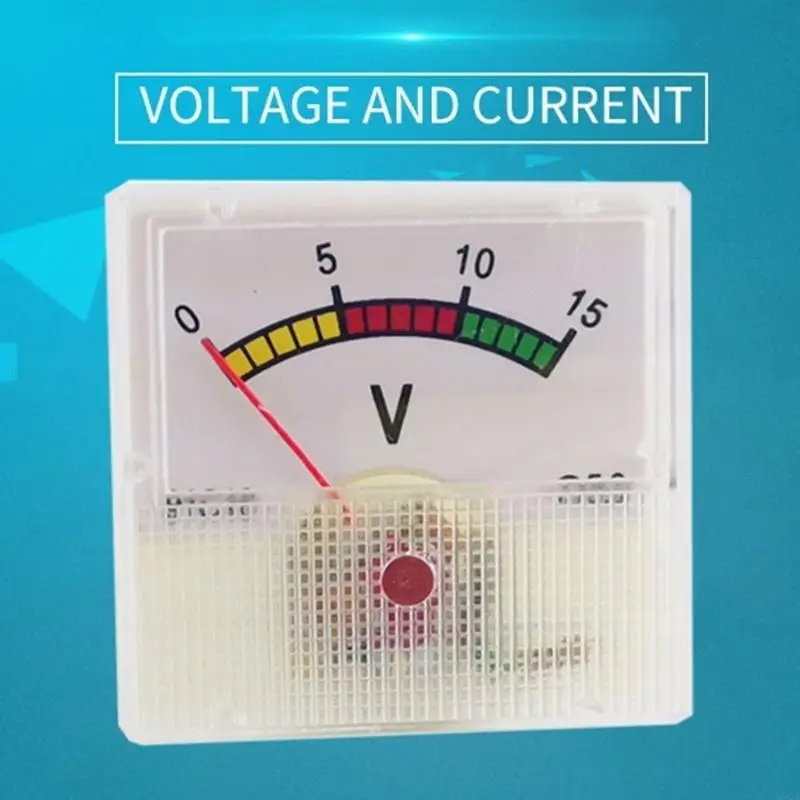 2025 Nieuwe DC15V voltmeter analoge paneelmeter mechanische aanwijzers voltmeter voor omvormers