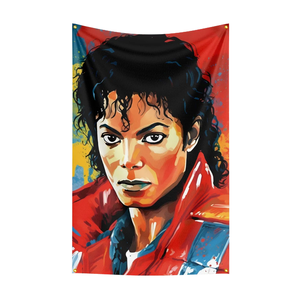 3x5 Ft Heavy Rock Band M-Michael-Jacksons Flag Polyester Digital Printing Banner for Bedroom Wall Art Out Door Tapestry Decora