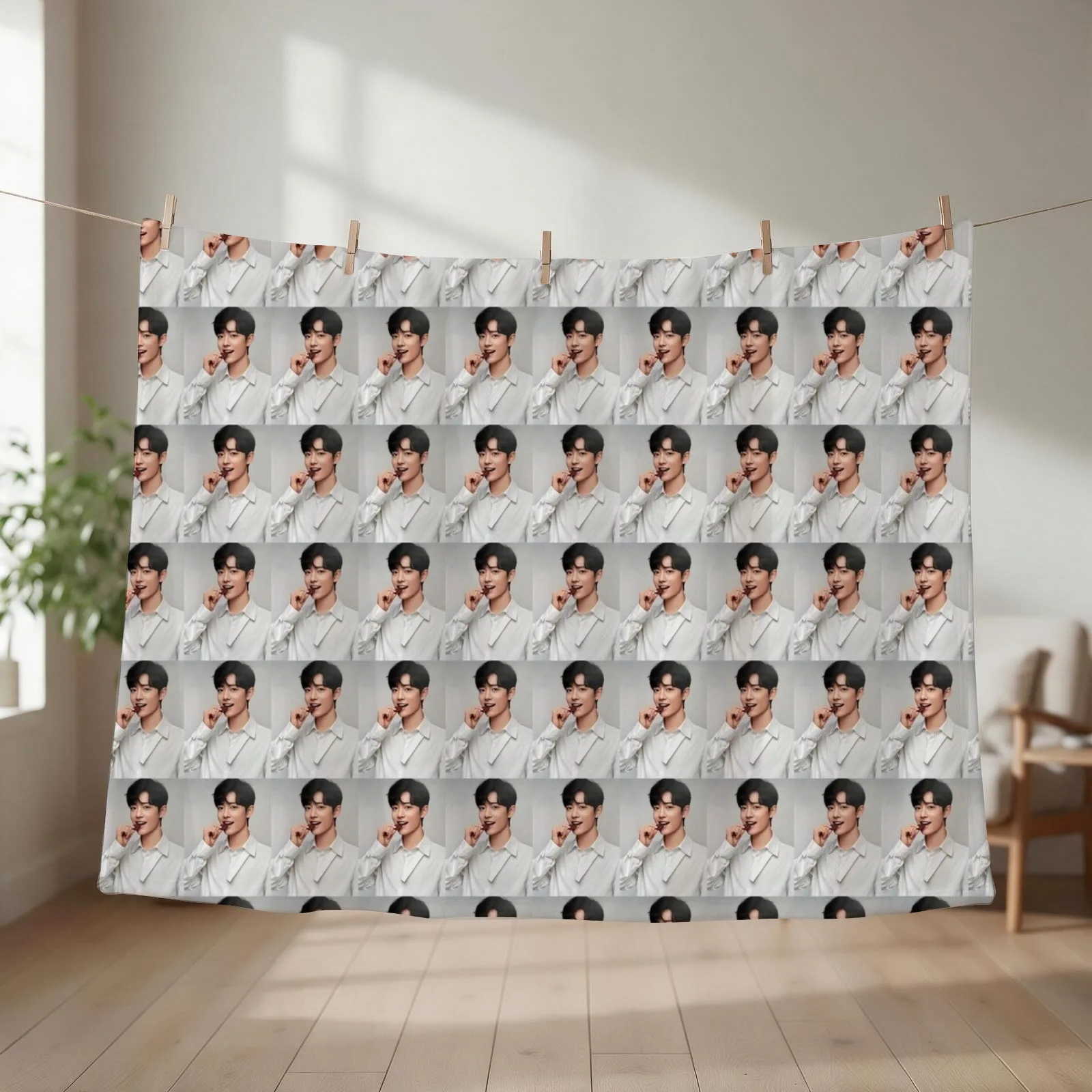 xiao zhan chocolate chip Throw Blanket warm for winter Furry Hairys Flannel Blankets