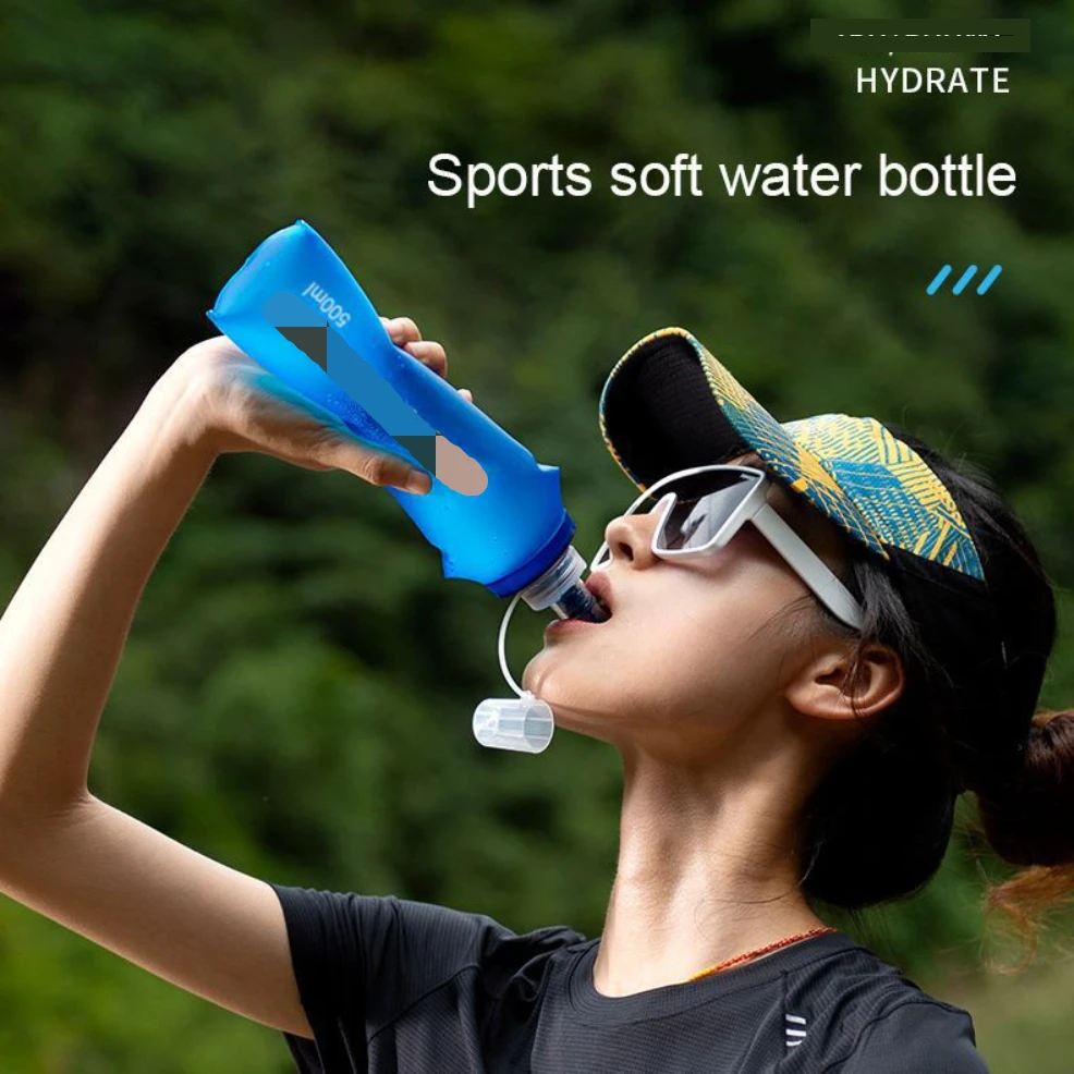 

Camping Soft Water Bottle Drinking Sport Folding Bag Flask Outdoor Running Hydration Pack Waist Bicycle BPA Free