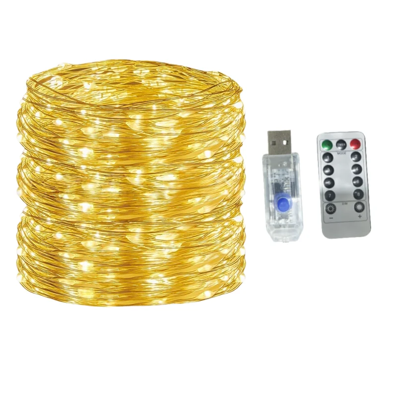 5M/10M/20M/30M USB 8Modi Fernbedienung Kupferdraht LED Wasserdichte String Fairy Licht für Weihnachten Party Neue Jahr Weihnachten Dekoration