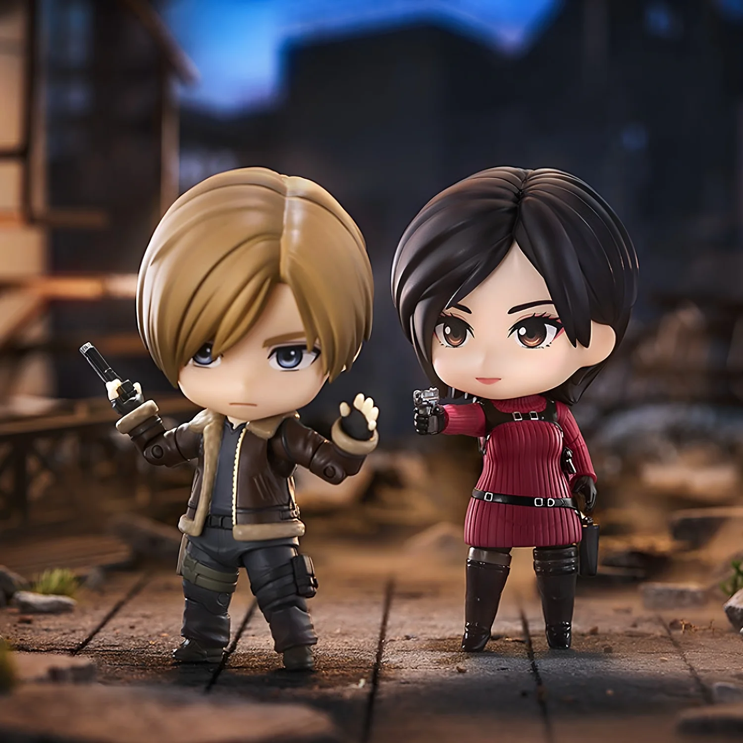 Aixlan de 10 cm # Figura de Acción de Leon Scott Kennedy, Versión Q, Modelo de Dibujos Animados Articulado, Muñeco Coleccionable de Escritorio, Juguete Decorativo, Regalo para Niños