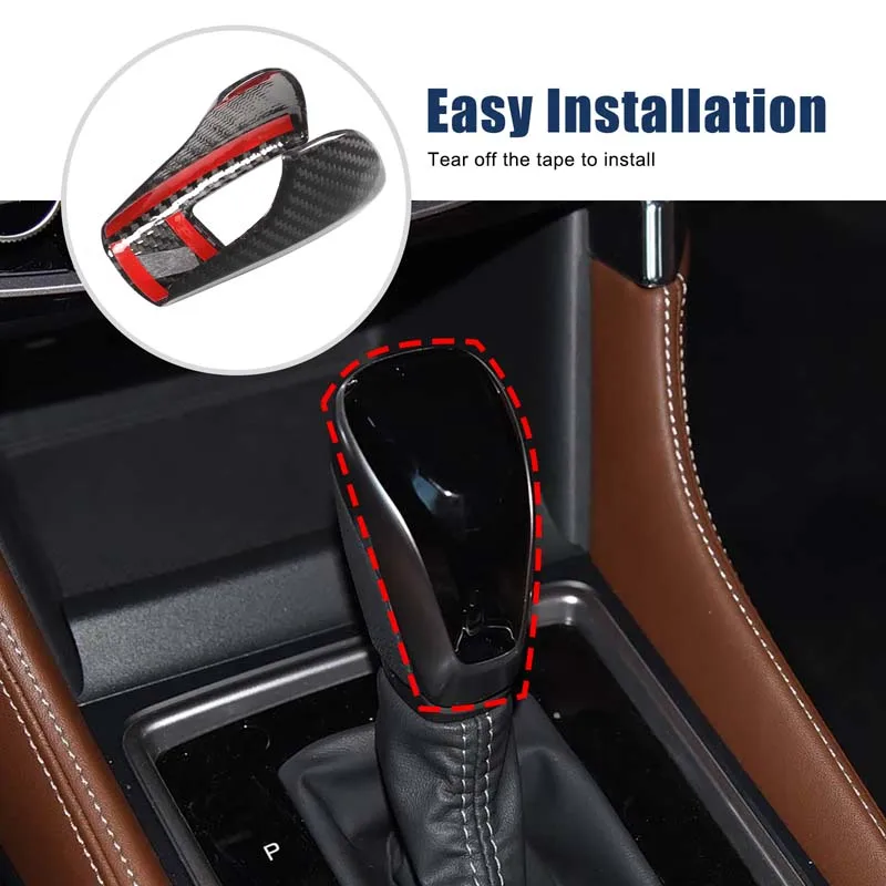 1piece set Real Carbon Fiber For Subaru Forester 2013-2018 Car Center Control Gear Cover Head Back Cover Protection Accessories