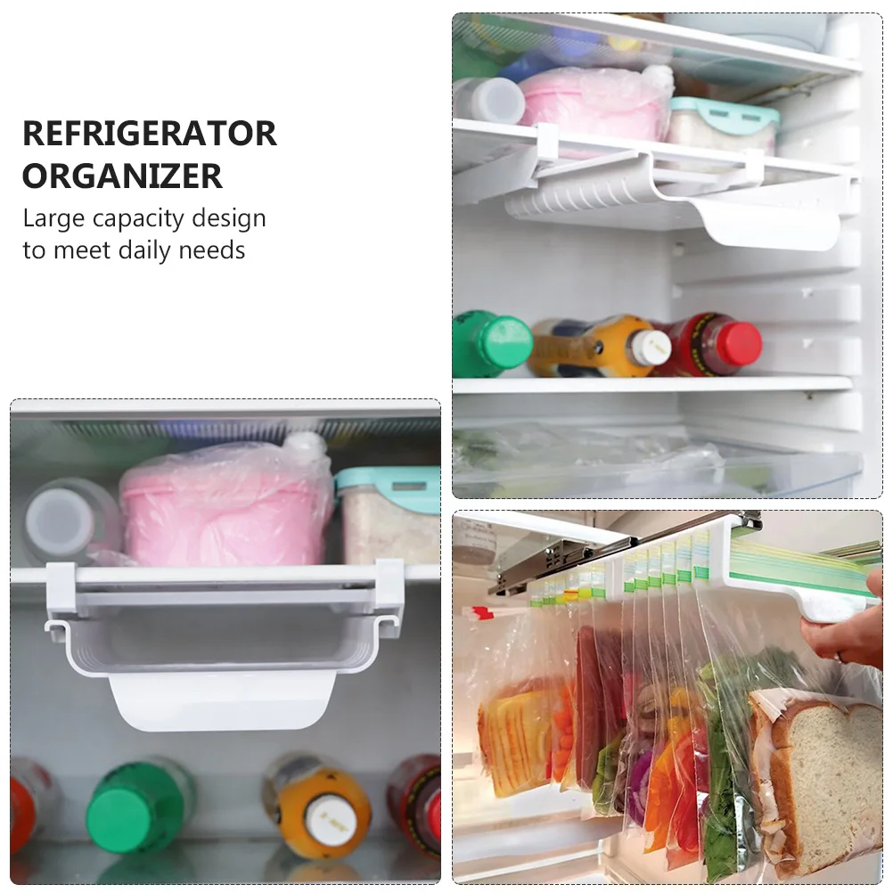 

1pc Storage Rack Sealed Bag Abs Large Capacity Refrigerator Organizer Fridge Freezer Kitchen Home Plastic Storage Tool