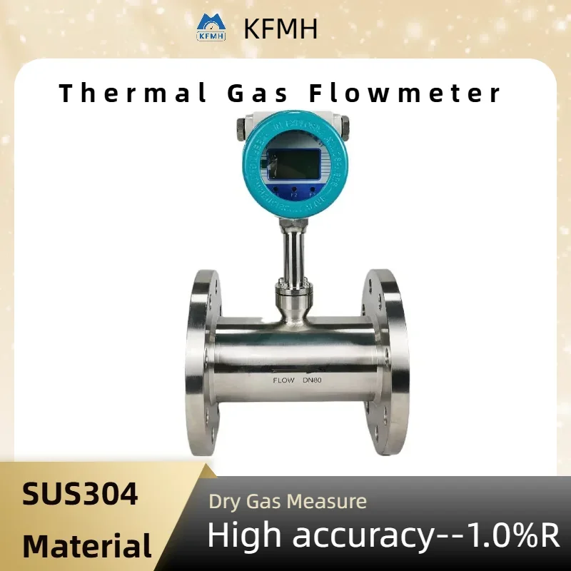 Thermal Mass Flowmeter Gas Flow Control Air Mass Flow Sensor Meter