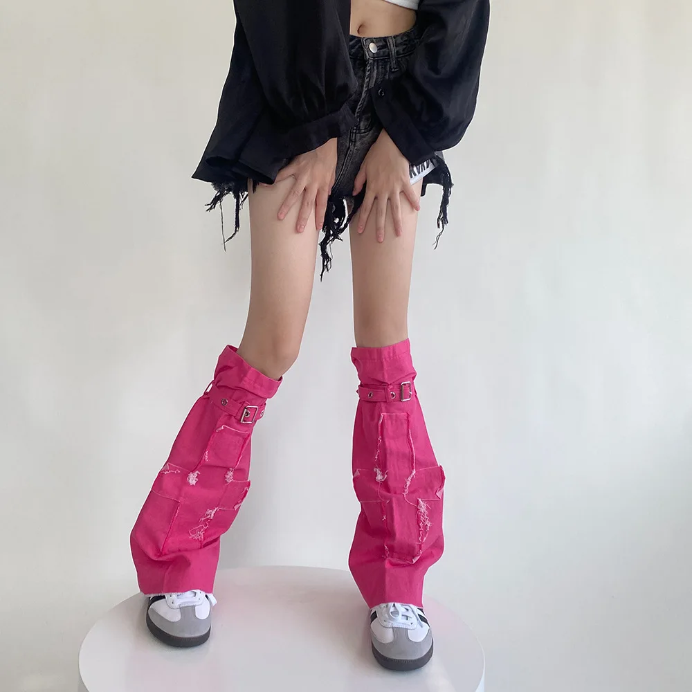 Japanese Style Gothic Soft Long Socks Y2k Green White Rose Red Leggings Gaiters Knee Goth Winter Autumn Sweet Cool Girls JK