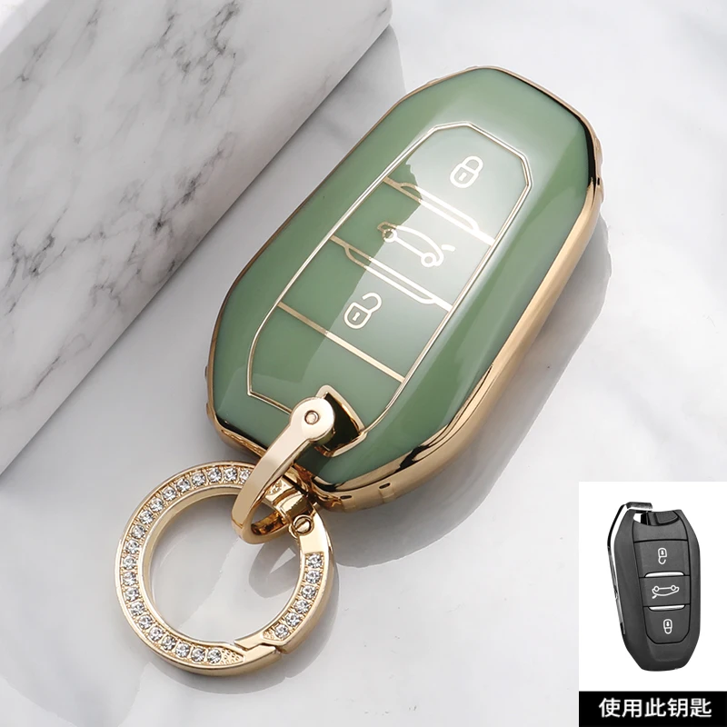 TPU Car Key Case For Peugeot 207 3008 208 308 2008 307 508 5008 407 301 206 Citroen c1 c2 c3 c4 grand picasso c5 ds 3 5 Cover