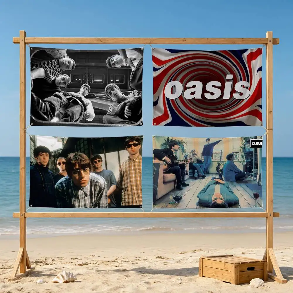 Britpop Oasis Band  Flag Suitable For Party Club Outdoor Interior Wall Decoration Banner Fans Gift
