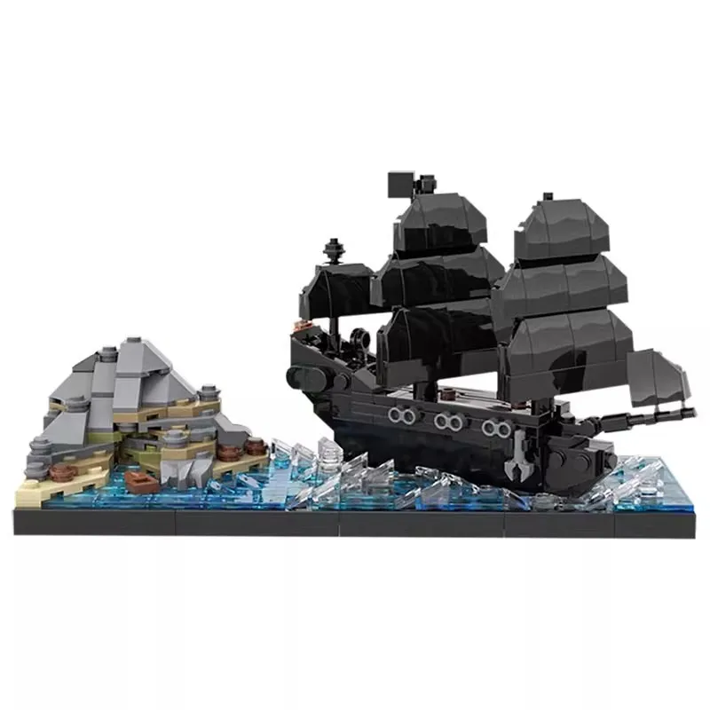 Pirate Boat Sailboat Model Royal Pearl curse Warship Port Creative Ship DIY Assemble Building Blocks Bricks Children Toys Gifts