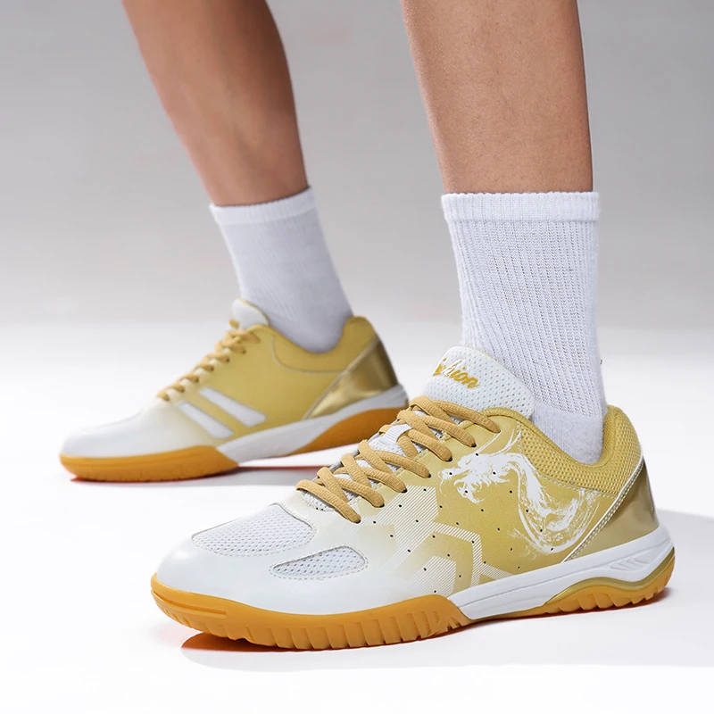 Sepatu Latihan Bulu Tangkis Pria Anti-selip Sepatu Olahraga Luar Ruangan Low-top Sepatu Pria Nyaman Warna Solid Sepatu Tenis Kasual untuk Pria