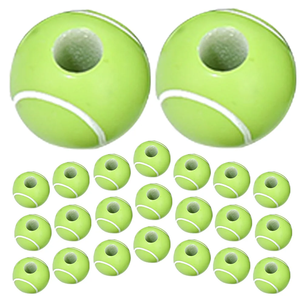 50 قطعة خرز فاصل التنس سطح أملس الخرز الرياضي لأساور القلائد المفاتيح Crafts بها بنفسك الحرف مجوهرات Charms #5