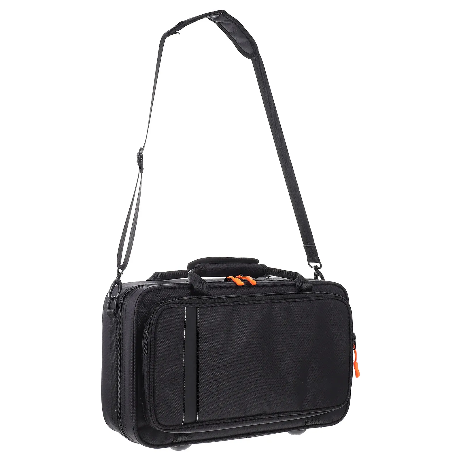 1Pcs Professional Shockproof Clarinet Case Premium Black Oxford Cloth Padded Hard Shell Clarinet Box for Safe Transport and