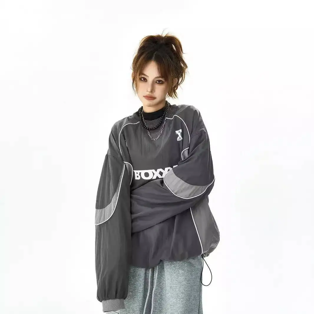 

Unisex Sweatshirt Couple Style Waterproof Windbreaker Hoodie Unisex Loose Outdoor Sun Protective Casual Long Sleeve Top