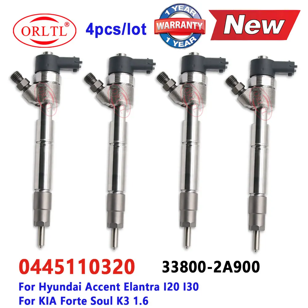 

4 шт. 33800-2A900 0445110320 Новая форсунка дизельного топлива 0 445 110 320 для Hyundai Accent I20 I30 KIA Soul 338002A900