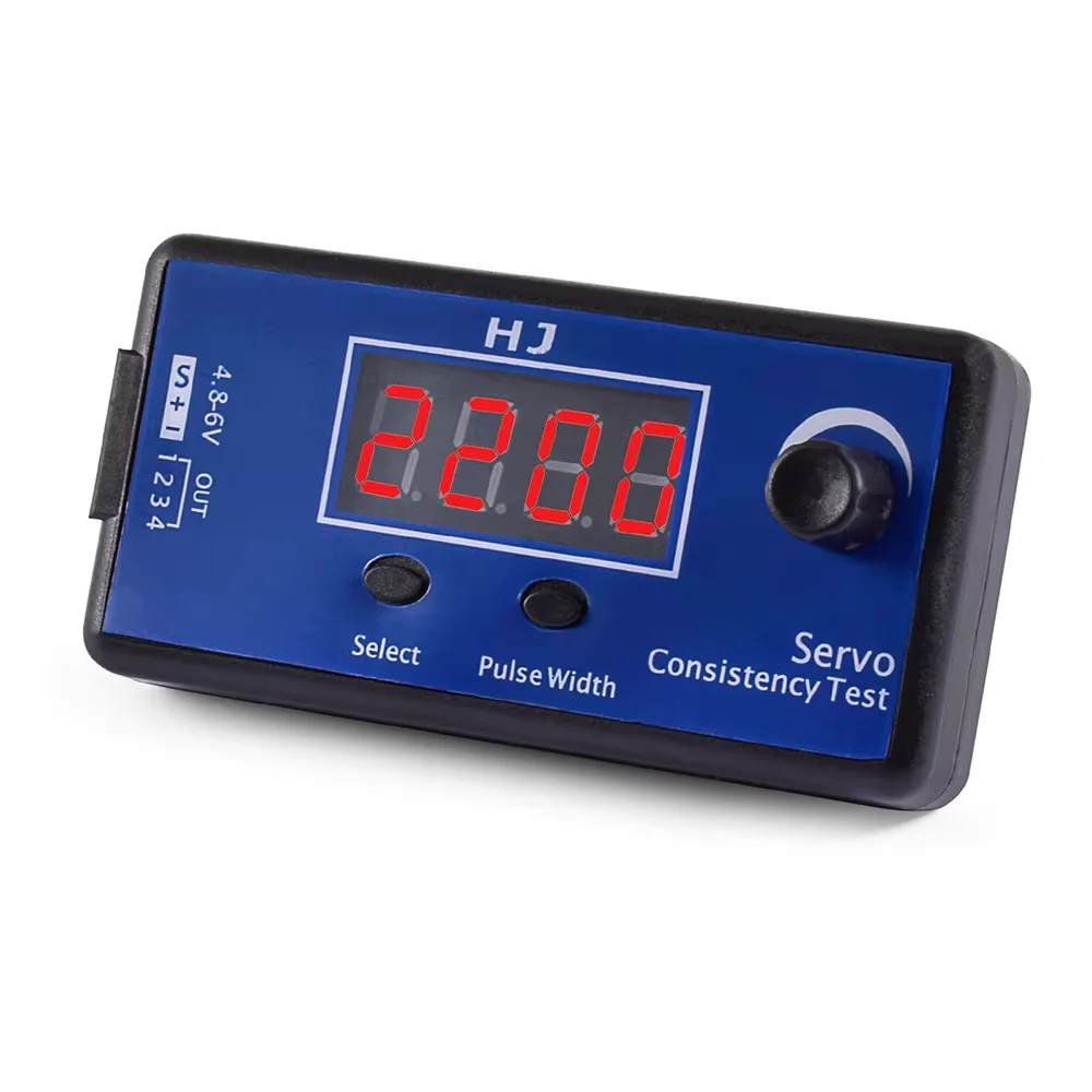 2PCS Multi-function HJ Digital Servo Tester 1-4S ESC Servo Consistency Tester DC 4.8-6V For RC Helicopter Airplane Car