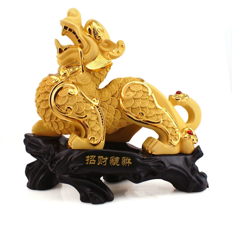 

Zhaocai Fengshui Pixiu Decoration: A Pair of Plush Sand Gold Jucai Pixiu Home Decoration