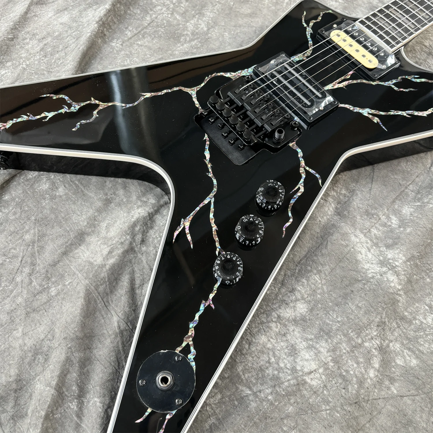 Electric Guitar No brand can print RARE Stock Black Dean Washbun Dimebag Custom