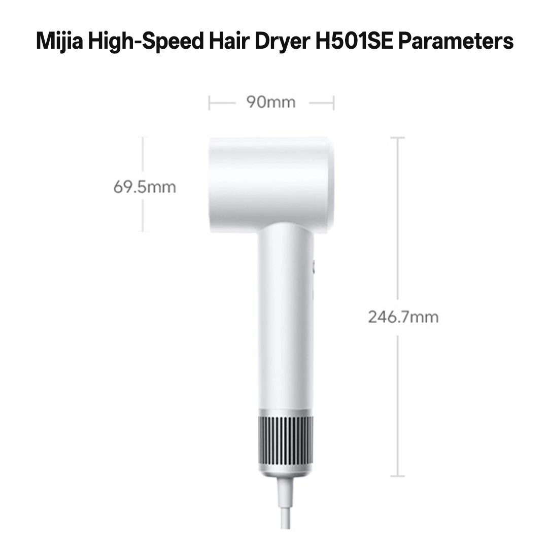 Secador de Pelo de Alta Velocidad XIAOMI MIJIA, Secador de Pelo Profesional con Iones Negativos para el Cuidado del Cabello, 110,000 RPM, 1600W, Secador de Pelo Eléctrico Portátil