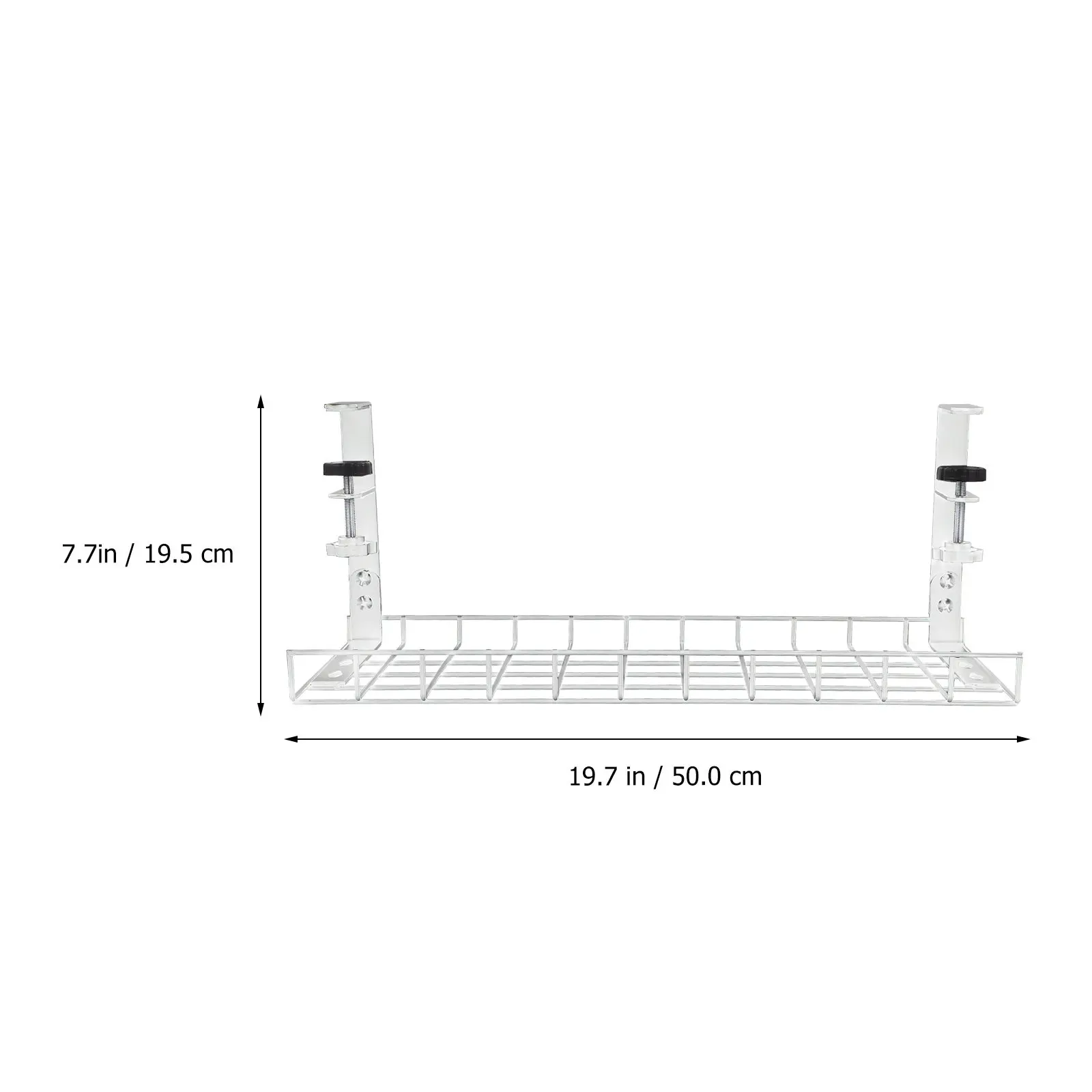 Under Desk Cable Management Tray Compact Heavy Duty Wire Organizer for Power Strips Surge Protectors USB Hubs Desk Cord Storage