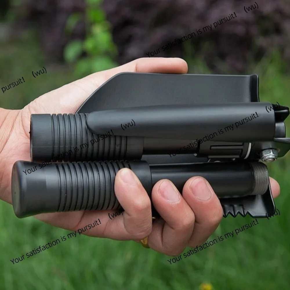 Garden Folding Shovel Multi-functional High Carbon Steel with Storage Bag Truck Mounted Shovel Thickened Portable Shovel