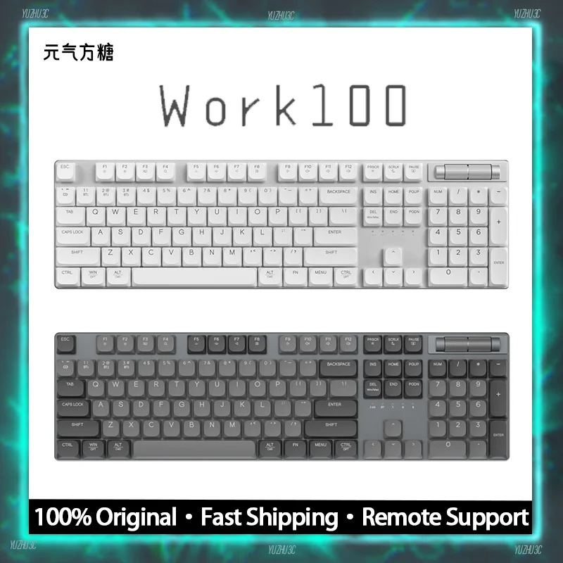 

Work100 Mechanical Keyboard 4000mAh BT 2.4G Wireless 1000Hz Polling Rate Customized Low Profile Switch PBT Keycaps Hot Swappable