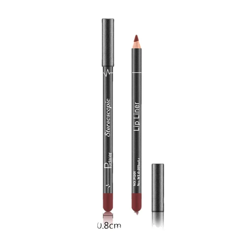 12 Pçs/set Lápis Delineador Labial À Prova D' Água Nu Matte Lipliner Hidratante Batom de Longa Duração Forro Canetas de Maquiagem Profissional