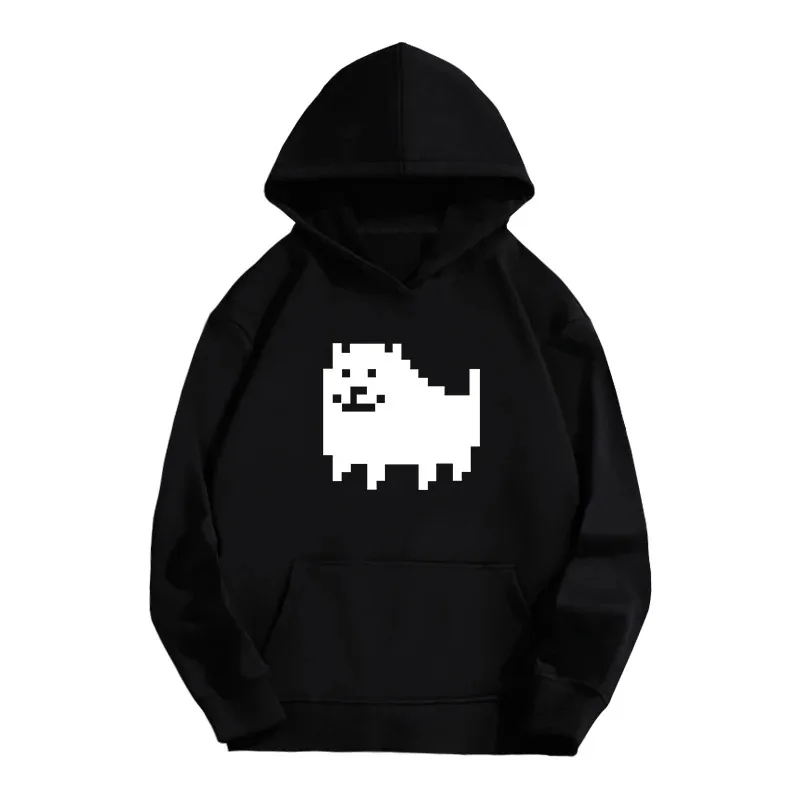 Game Undertale Hoodie Sans Papyrus Angry Dog Hoodies Cartoon Men Women Black Sweater Harajuku Funny Graphic Pullovers