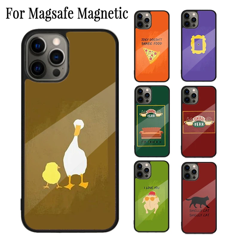 

Чехол для телефона Friends TV, Магнитный чехол для iPhone 16 15 14 Plus 13 12 Mini 11 Pro Max Magsafe, чехол с беспроводной зарядкой