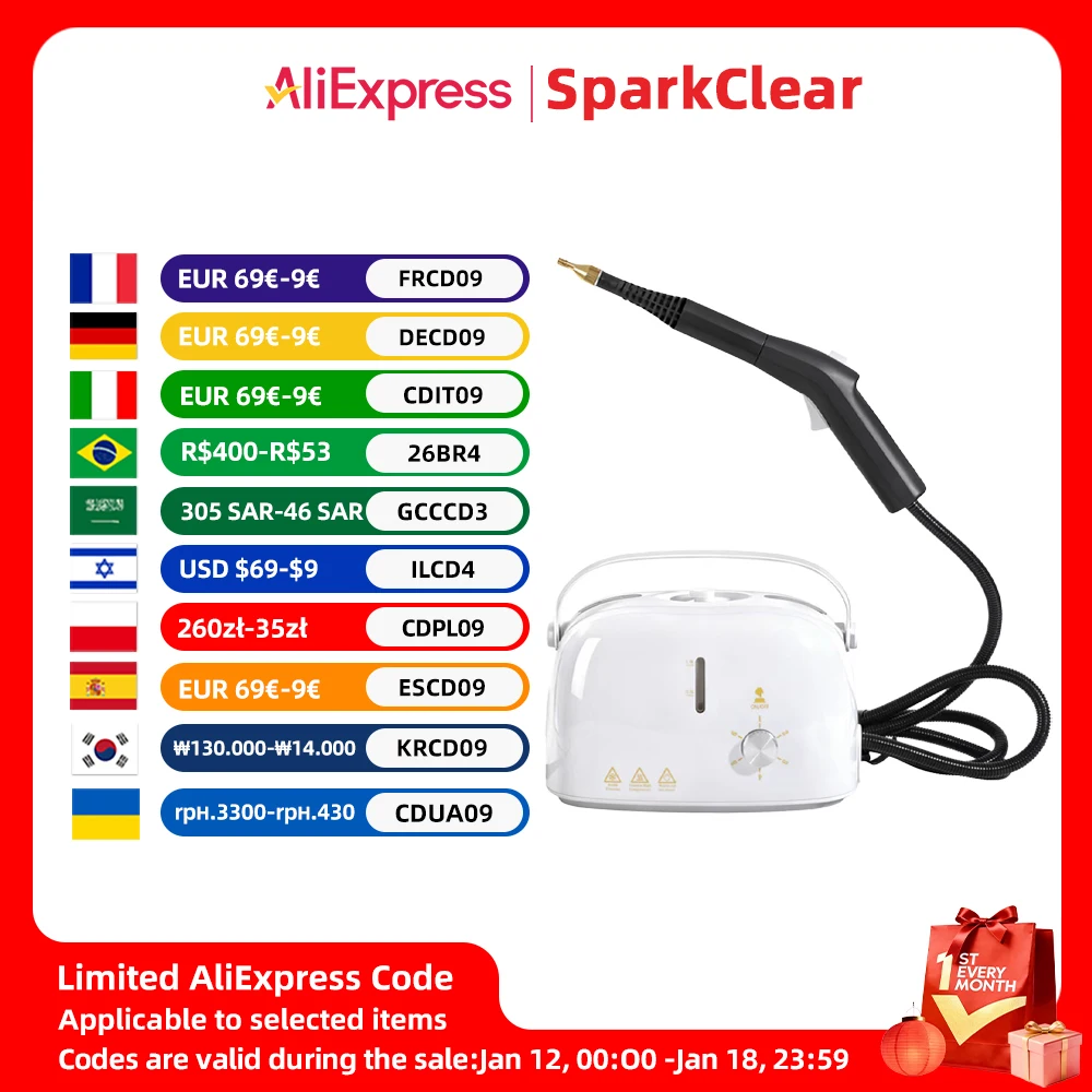 

2600W High Temperature and Pressure Steam Cleaner 1000ml Large Water Tank 6 - Speed Adjustable Pressure Steam Cleaning Machine