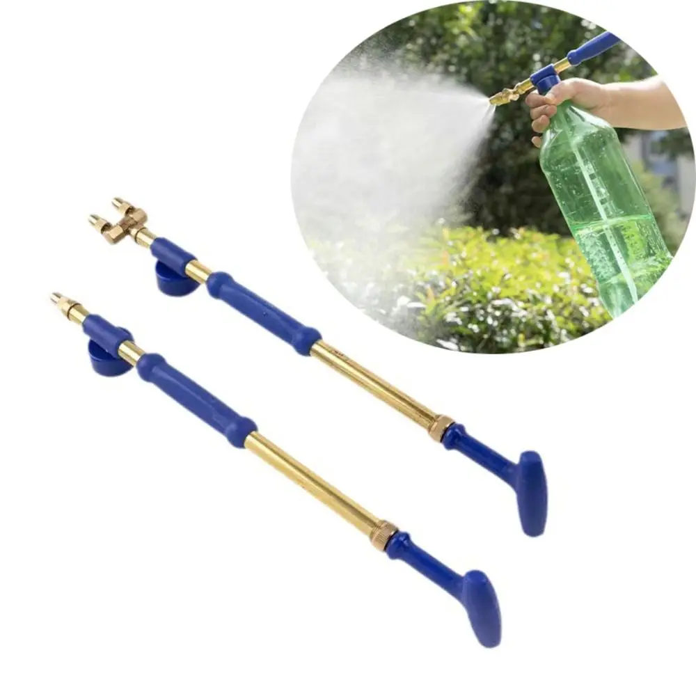 Portable Brass Atomizing Misting Nozzle Single/double Head High Pressure Irrigation Sprayers Push-pull Adjustable Water Nozzle