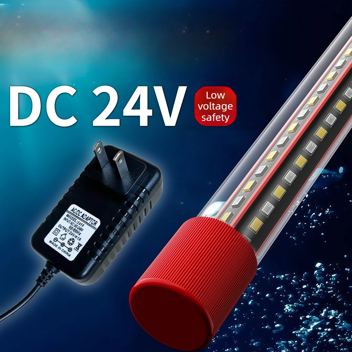 Multi Color Submersible LED Fish Tank Light Tube with Timer 3 Modes 9 Brightness Levels 240° Wide Angle Aquarium Lamp