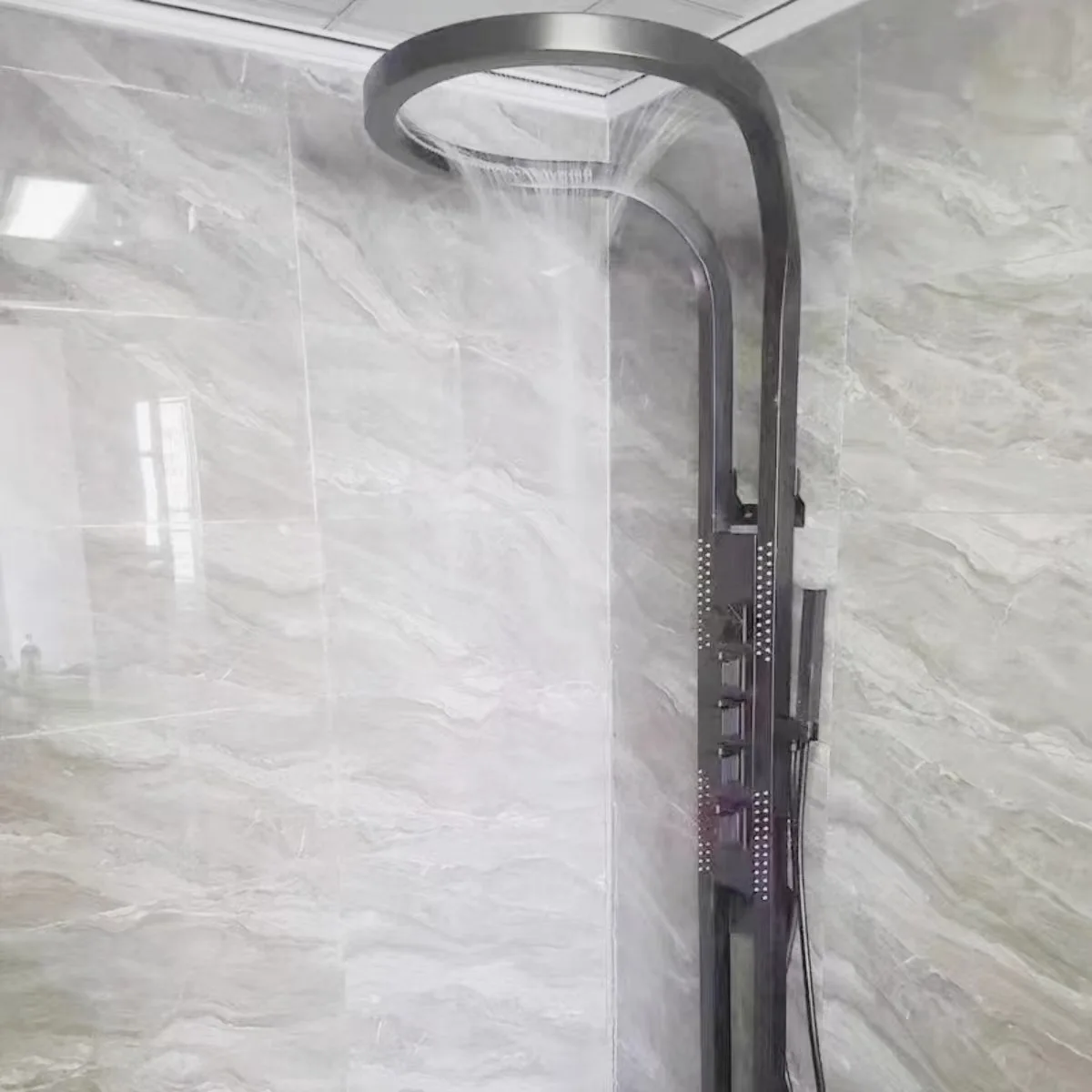 

bathroom rainfall shower set waterfall rain SPA massage Jet Bath shower column mixer tap shower panel