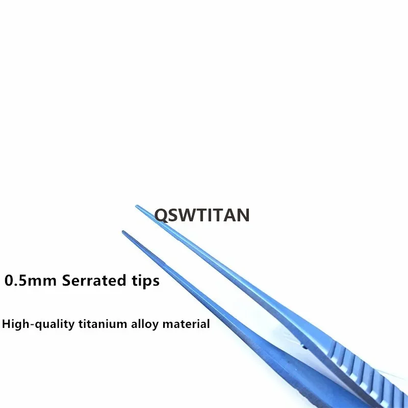 Pinza Bishop-Harmon in titanio Punte seghettate da 0,5 mm Strumento oftalmico doppia palpebra