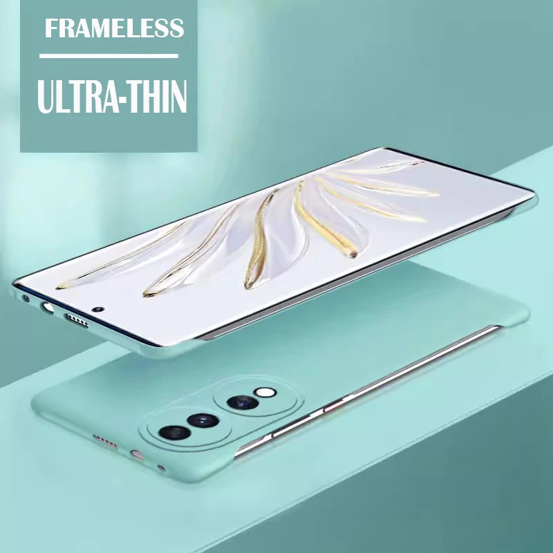 Solid Candy Color Frameless Hard PC Back Cover Case For Huawei Honor 70 Honor70 Pro ShockProof Ultra Thin Cases