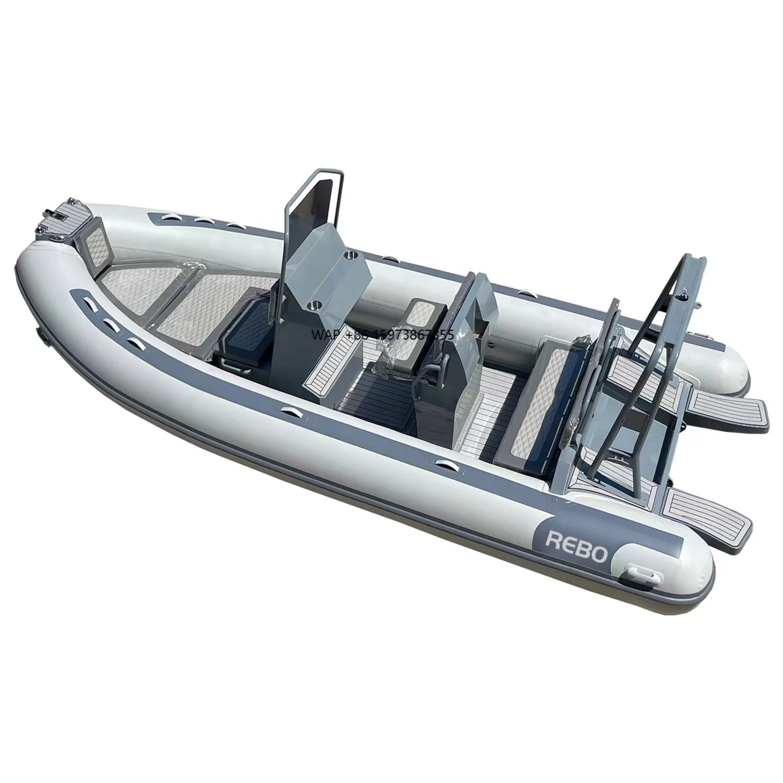 قوارب فاخرة CE 18ft RIB 560 Orca/Hypalon/PVC قوارب RIB قابلة للنفخ من الألومنيوم للبيع
