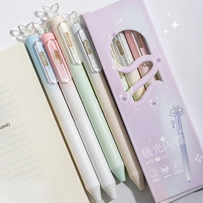 

Kawai Gel Pen Gradient Butterfly Press High Value CS Quick Dry Brush Question Students with Black Refill Office School Supplies