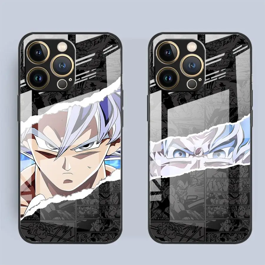 Luxury D-ragonS B-allS Glass Phone Cover Case for iPhone 17 Pro Max 11 XR 13 8 15 Plus 14 Air 16 12