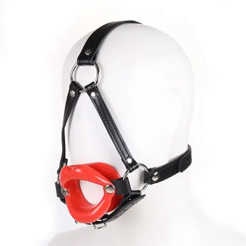 Foreign Trade Export Adult Mouth Plug Loose Shooting Harness sexx Holy Water Bondage Mouth Shackle Mouth Opener Leather Toy Plug