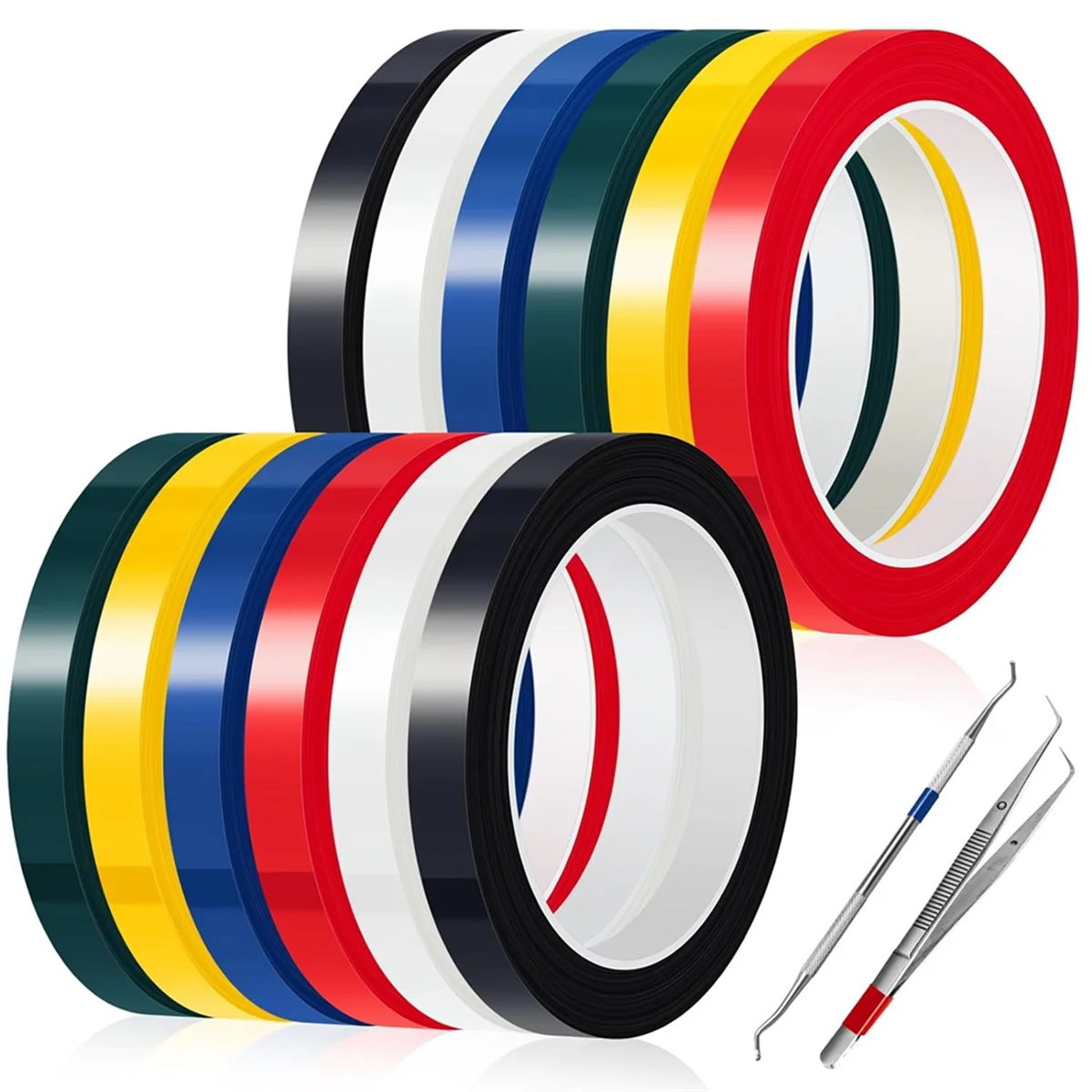 12 Rolls 1/2 Inches Colorful Autoclave Tapes, 216 Feet Length Each Tape, Dental Marking Tape, 270 Fahrenheit Degree