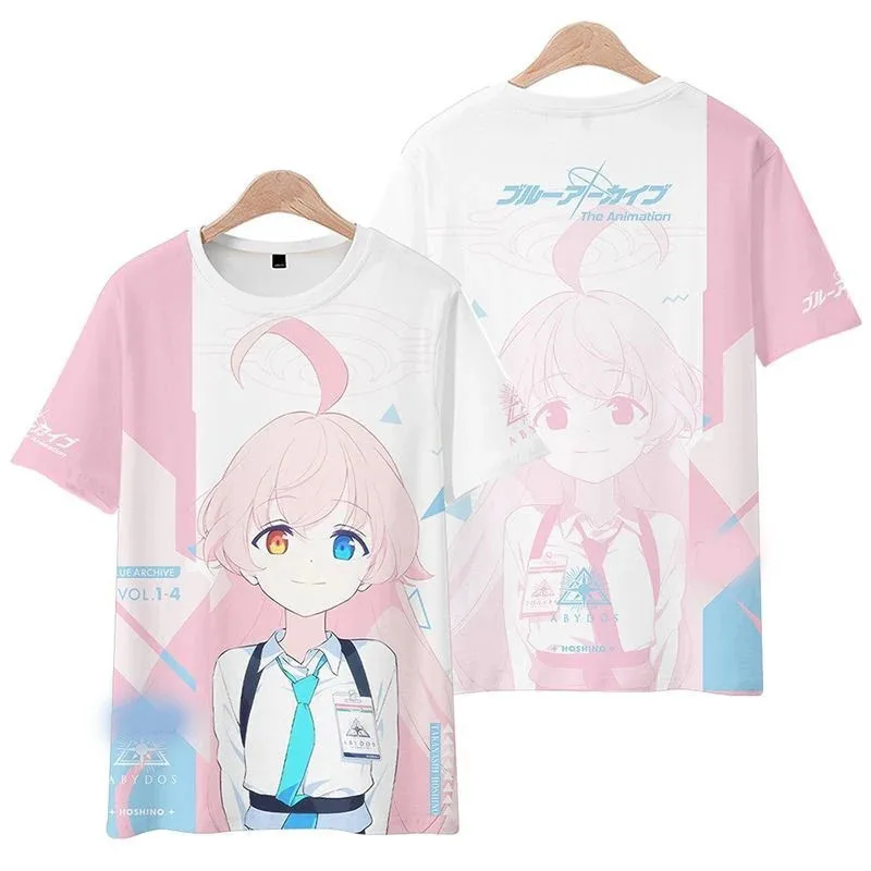 New game Blue archive T-shirts 3D print kids anime cartoon tees casual men women Short Sleeve T shirt oversized Harajuku Y2K top