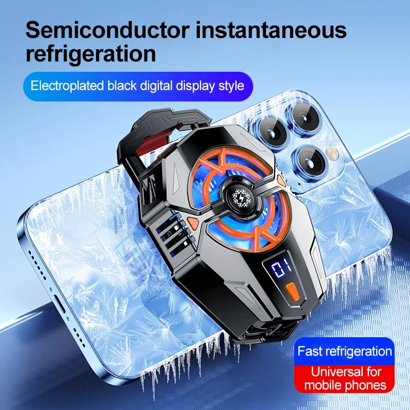 

Портативный кулер для мобильного телефона, радиатор для сотового телефона, вентилятор, охлаждающая пластина, кулер для телефона для игр, черная акула 2026