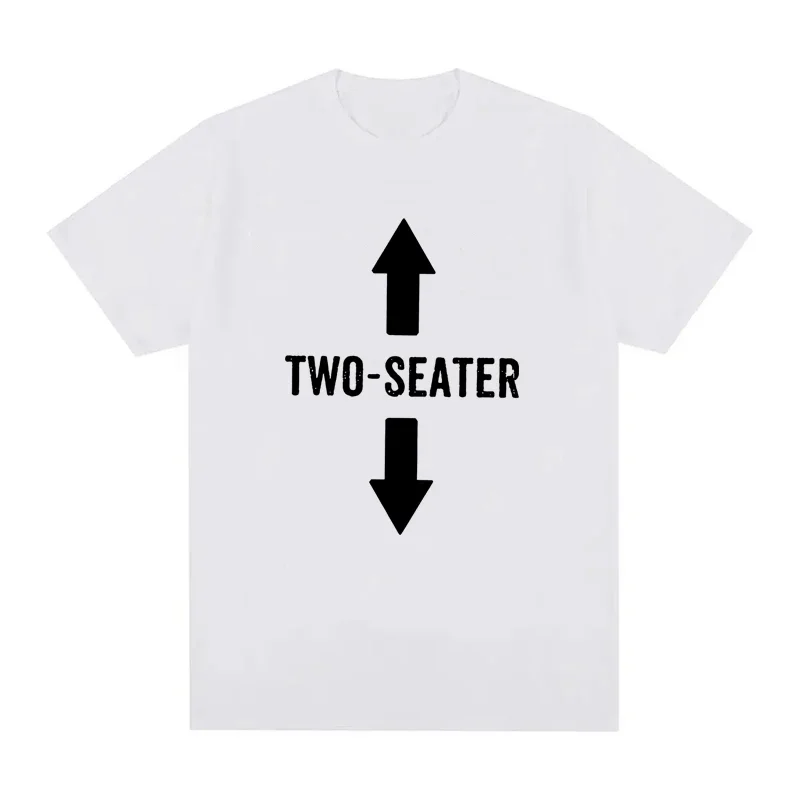 Two Seater Print T-shirts for Women Summer Minimalist Casual Fashion Loose Streetwear Tops Crew Neck Short Sleeve T-shirts