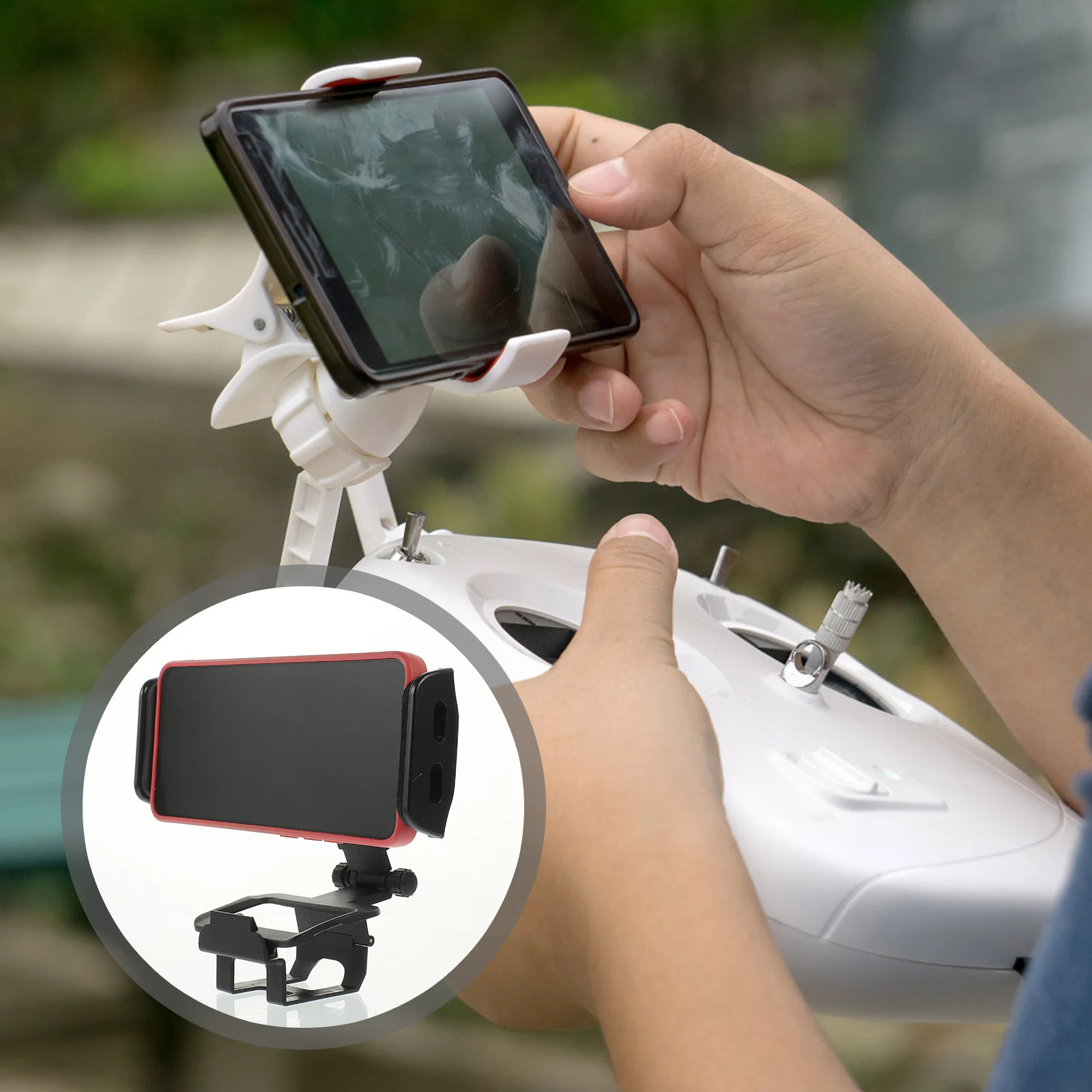 

Phone Tablet Bracket Holder Black 360 Degree Rotation Foldable Support Suitable for 4.6-11 Inch Smartphones Compatible for Mavic