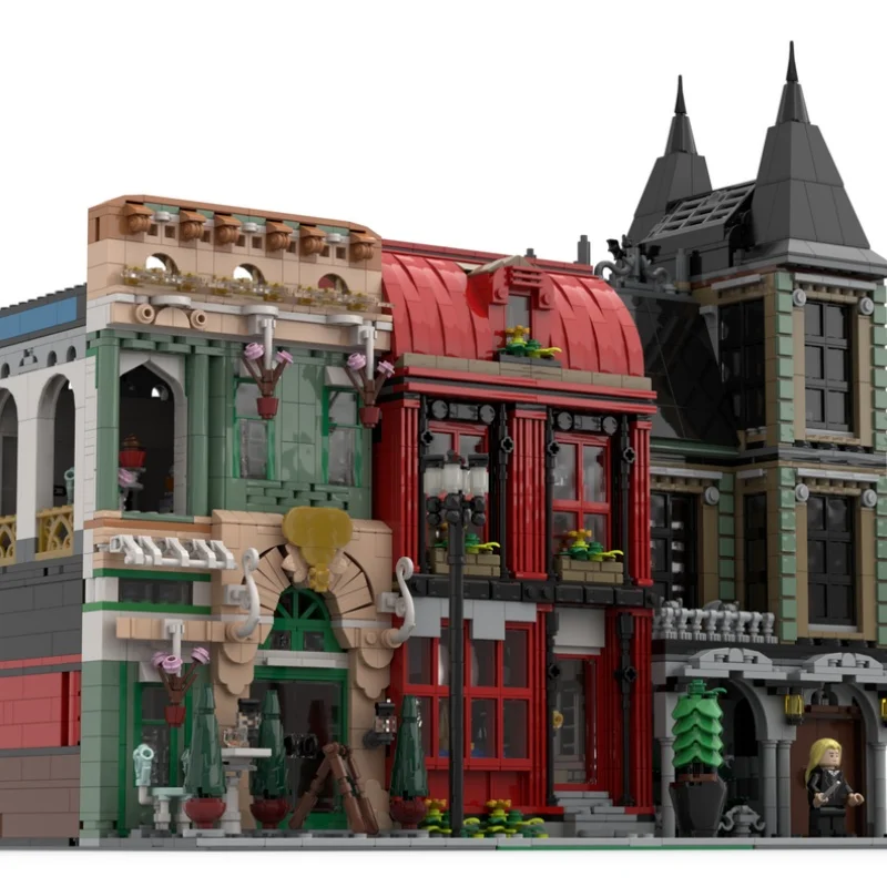 

MOC-229122 City Odd Machines Building Blocks Small Particle Assembly Model City Street View Architecture Series Toys 1441PCS