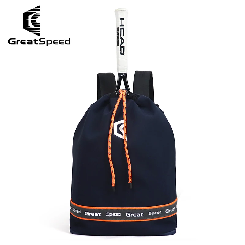 GREATSPEED-Sac à dos de raquette en toile pour badminton, sac d'entraînement sportif, sac de rangement noué, nouveau