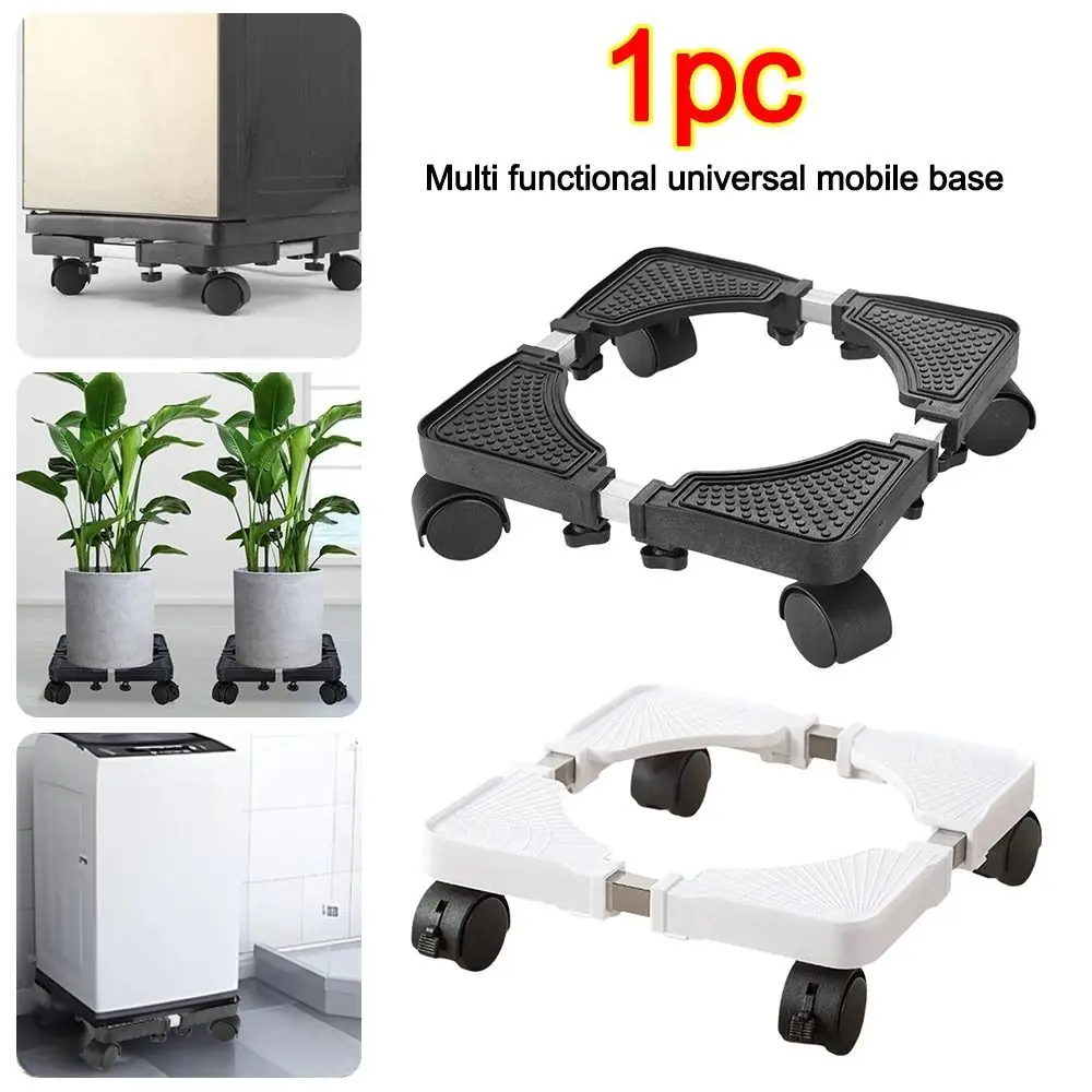 Vetilated 4 Caster Wheels Movable Base Stand Support Adjustable Height Refrigerator Base Heavy Duty Washing Machine Base Kitchen
