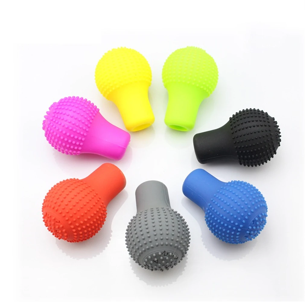 Universal Car Manual Nonslip Silicone Gear Shift Head Knob Cover MT Shift Knob Covers Case Protector Car Styling Accessories