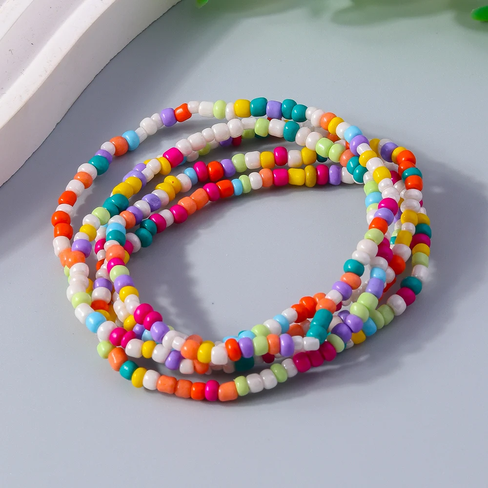 Aihua Böhmisches Handgefertigtes Perlenarmband für Frauen, Sommerliches Mehrschichtiges Buntes Perlenkettenarmband, Mädchen Boho Schmuck Großhandel – Detail 13