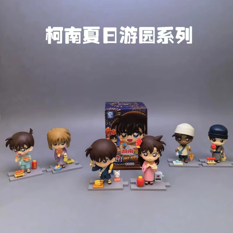 Figuras de la serie Detective Conan Garden Party, cajas ciegas, adorno de muñeca, modelo de juguete, Jimmy Kudo, Anime, regalos misteriosos, perímetro