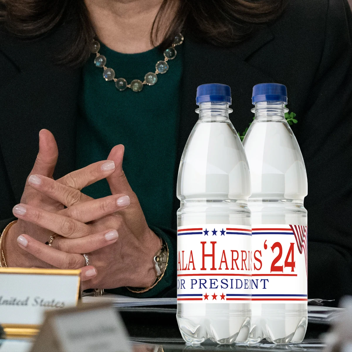 20pcs Kamala Harris 2024 for President Water Bottle Stickers,Self-Adhesive Water Bottle Labels Vote Kamala Harris 2024 Election